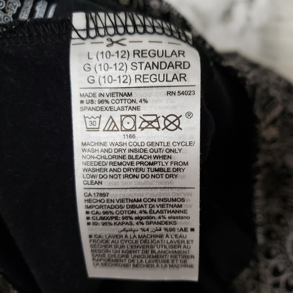 Old Navy Black Paisley Print Leggings Girls Size L - Picture 2 of 7